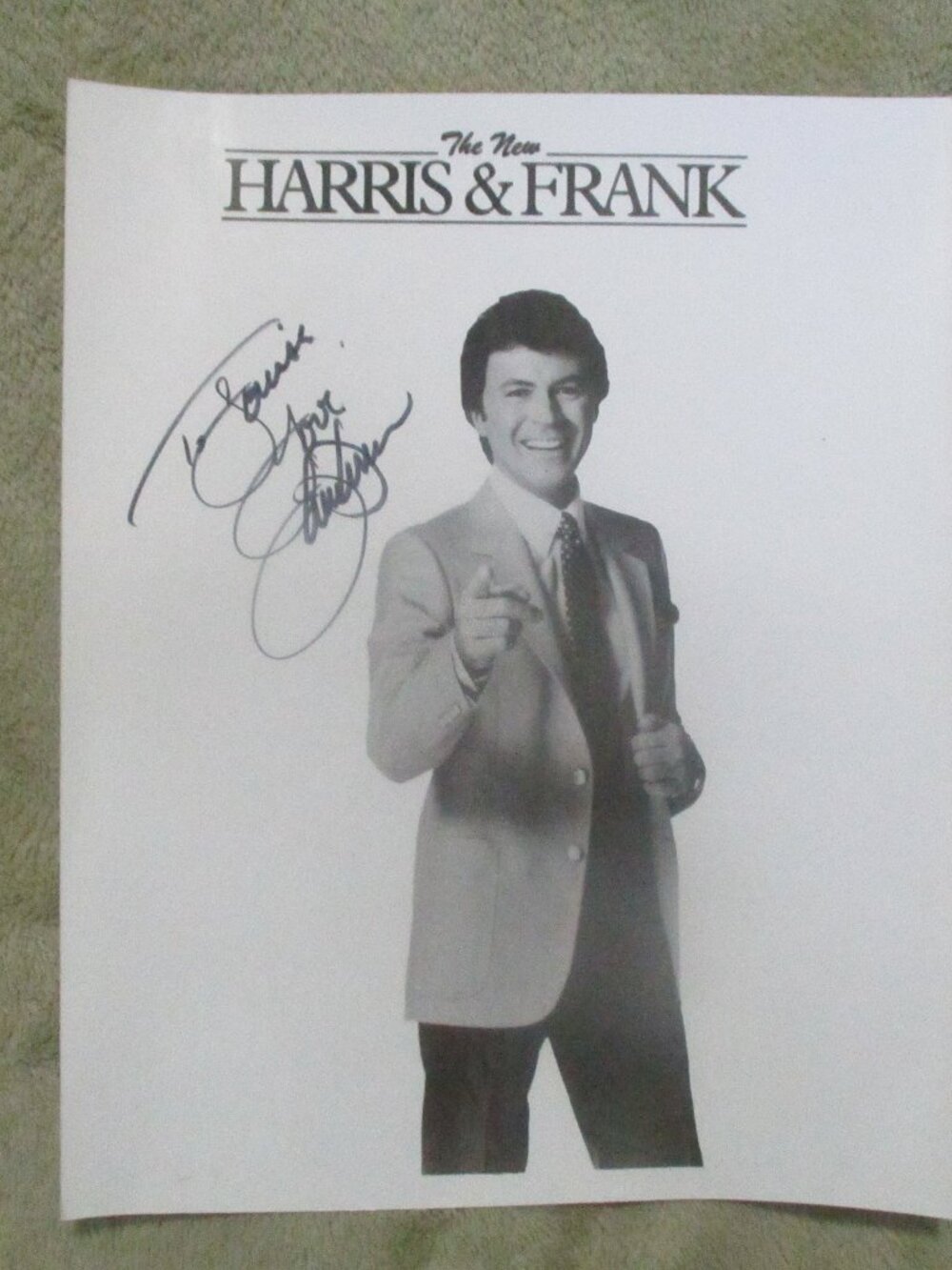 FRANKIE AVALON 8"x`10" HARRIS & FRANK Photo Shoot